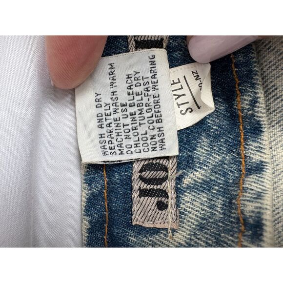 Vintage Jordache Denim Vest Light Acid Wash Size S Biker Retro Western Cotton - Picture 8 of 11